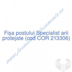 Specialist arii protejate...