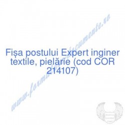 Expert inginer textile,...