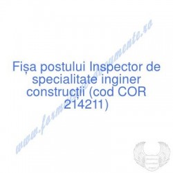 Inspector de specialitate...