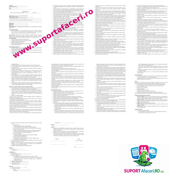 Fișa postului Agent control acces – model editabil DOC