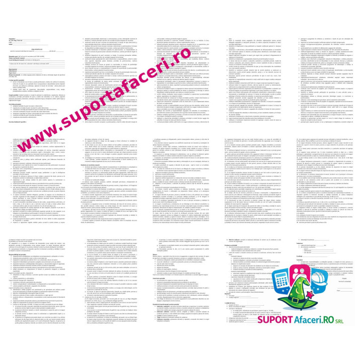 Fișa postului Șef tură servicii securitate – model editabil DOC