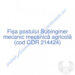 Subinginer mecanic mecanică...