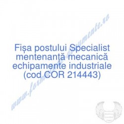 Specialist mentenanţă...