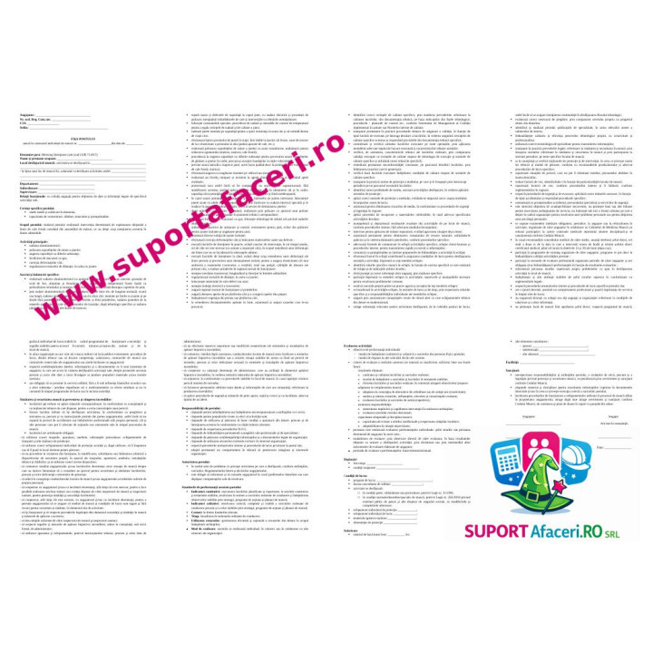 Fișa postului Meseriaș întreținere cale – model editabil DOC