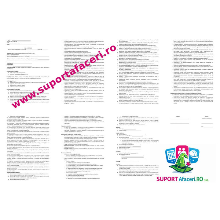 Fișa postului Turnător metale și neferoase – model editabil DOC