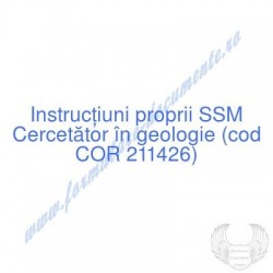 Cercetător în geologie (cod...