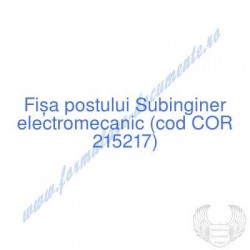 Subinginer electromecanic...