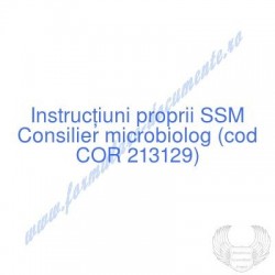 Consilier microbiolog (cod...