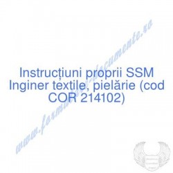 Inginer textile, pielărie...