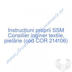 Consilier inginer textile,...