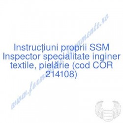 Inspector specialitate...