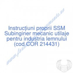 Subinginer mecanic utilaje...