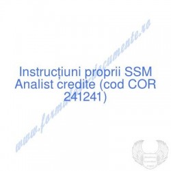 Analist credite (cod COR...