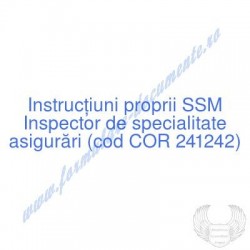 Inspector de specialitate...