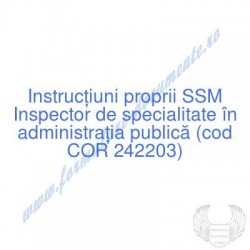 Inspector de specialitate...