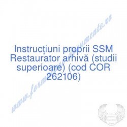 Restaurator arhivă (studii...