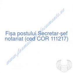 Secretar-şef notariat (cod...