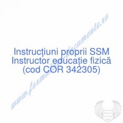 Instructor educaţie fizică...