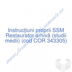 Restaurator arhivă (studii...