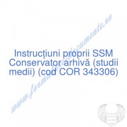 Conservator arhivă (studii...