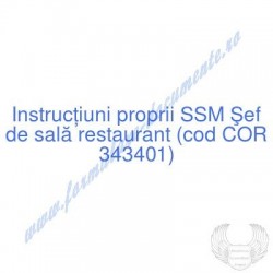 Şef de sală restaurant (cod...