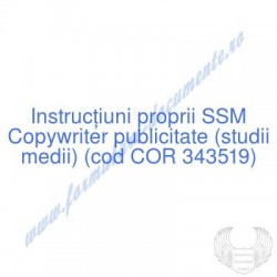 Copywriter publicitate...