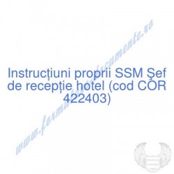 Şef de recepţie hotel (cod...