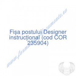 Designer instrucţional (cod...