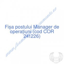 Manager de operaţiuni (cod...