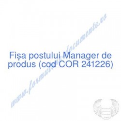 Manager de produs (cod COR...