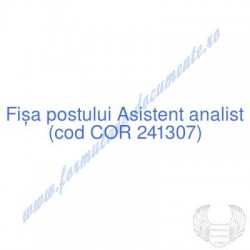 Asistent analist (cod COR...