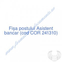 Asistent bancar (cod COR...