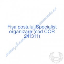 Specialist organizare (cod...