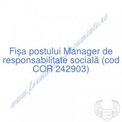 Manager de responsabilitate...