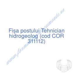 Tehnician hidrogeolog (cod...