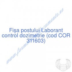 Laborant control dozimetrie...