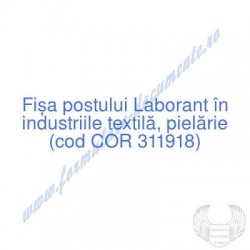 Laborant în industriile...