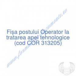 Operator la tratarea apei...