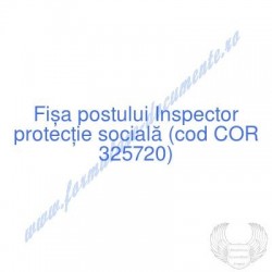 Inspector protecţie socială...