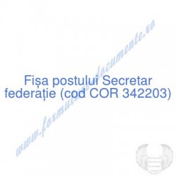 Secretar federaţie (cod COR...