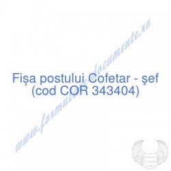 Cofetar - şef (cod COR...