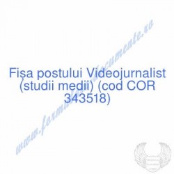 Videojurnalist (studii...