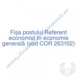 Referent economist în...