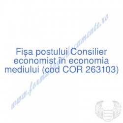 Consilier economist în...