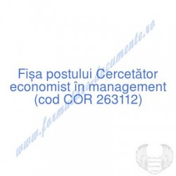 Cercetător economist în...