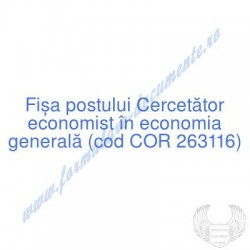 Cercetător economist în...