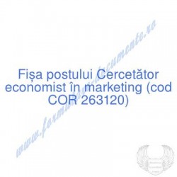 Cercetător economist în...