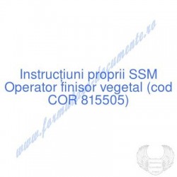 Operator finisor vegetal...