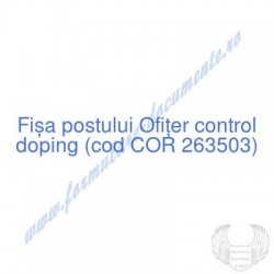 Ofiţer control doping (cod...