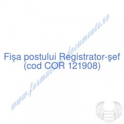 Registrator-şef (cod COR...